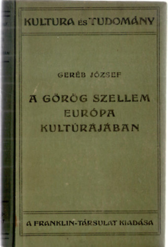 A grg szellem Eurpa kultrjban