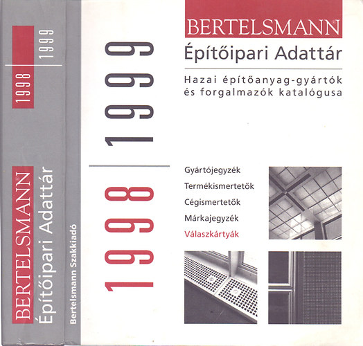 Bertelsmann ptipari adattr 1998 / 1999