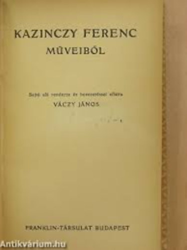 Kazinczy Ferenc mveibl