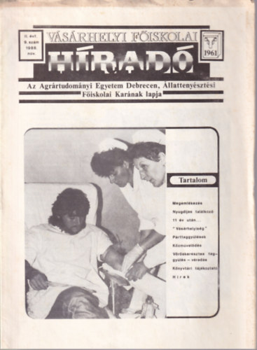 3 db Vsrhelyi Fiskolai Hrad 1988 (szeptember-oktber, november, december)