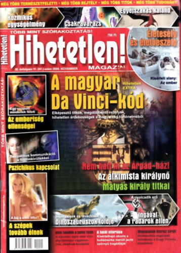 Hihetetlen! magazin (IX. �vfolyam 11. sz�m (97.) - 2009. november)