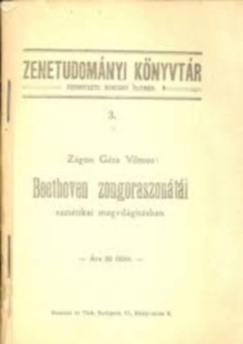Zgon Gza Vilmos - Beethoven zongoraszonti
