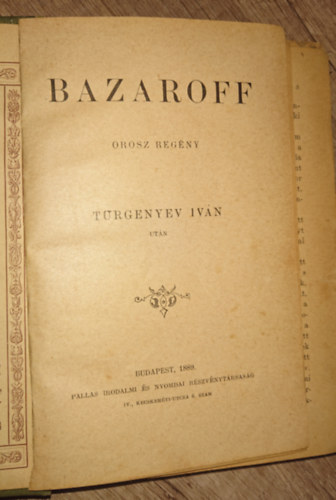 Bazaroff - orosz reg�ny