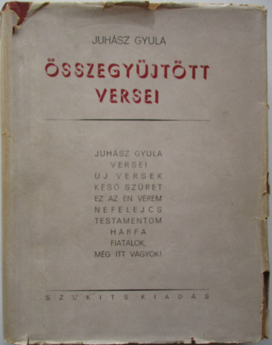 Juh�sz Gyula �sszegy�jt�tt versei