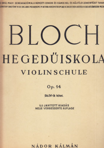 Hegediskola Op. 14. (j, javtott kiads)- magyar-nmet nyelv
