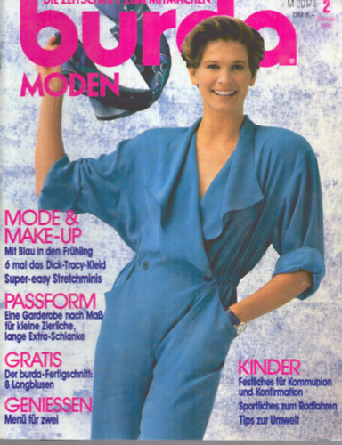 Tbb szerz - Burda Moden 1991/2. Februar szabsminta mellklettel (nmet nyelv)