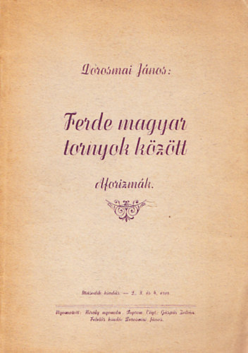 Ferde magyar tornyok kztt (Aforizmk)