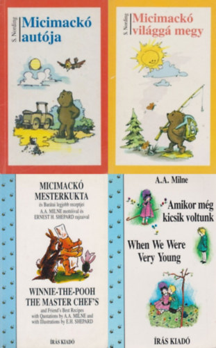 4 db Micimack trtnet: Amikor mg kicsik voltunk -When We Were Very Young + Micimack mesterkukta-Winnie-the-Pooh the master chef's + Micimack vilgg megy +  Micimack autja