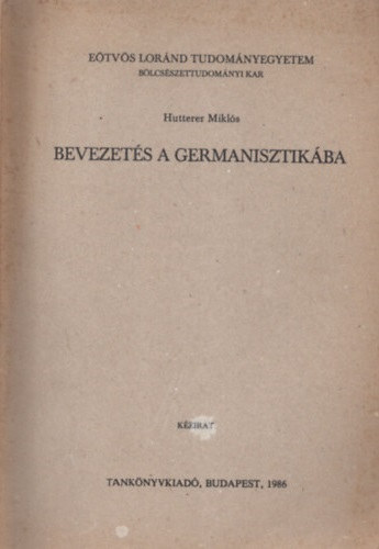Bevezets a germanisztikba