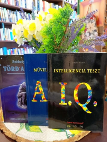 Székely János H. J. Eysenck (szerk.) - Műveltségi teszt könyvcsomag 3 darabos: I. Q. Ismerd meg az I. Q.-dat! + Műveltség teszt A.Q. , Törd a fejed! - Intelligencia fejlesztő tesztek