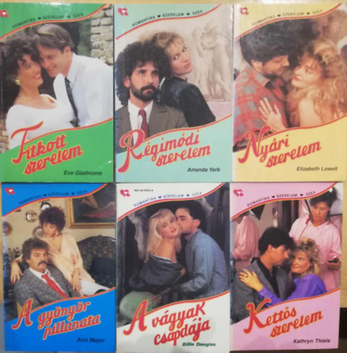 6 db a Romantika Szerelem Szex sorozatbl (Ketts szerelem, A gynyr pillanata, A vgyak csapdja, Nyri szerelem, Titkolt szerelem, Rgimdi szerelem)