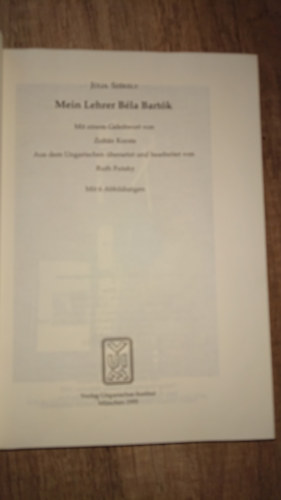 Mein Lehrer B�la Bart�k