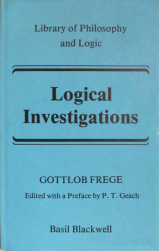 Logical Investigations (Logikai vizsglatok)(Library of Philosophy and Logic)