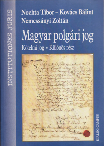 Magyar polg�ri jog - K�telmi jog /K�l�n�s r�sz/
