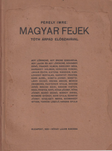 P�rely Imre - Magyar fejek (T�th �rp�d el�szav�val)