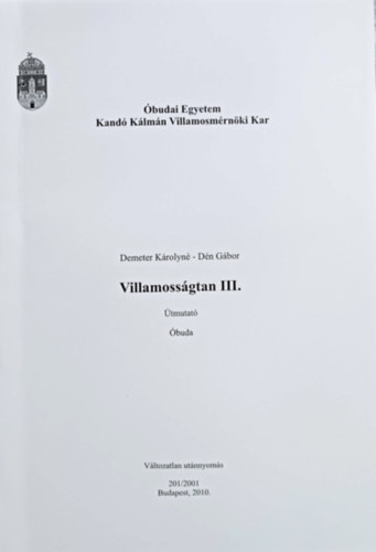 Villamossgtan III. - tmutat