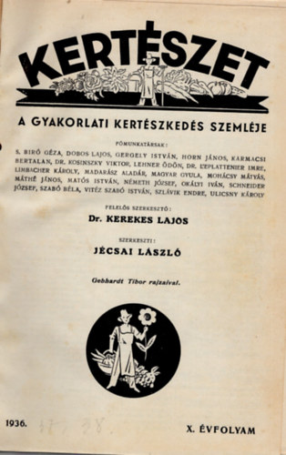 Kertszet 1936-1938. vfolyamok ( 3 vfolyam egybektve )