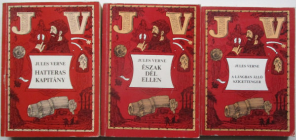 Jules Verne - 3db Verne-knyv:A lngban ll szigettenger + Hatteras kapitny + szak Dl ellen