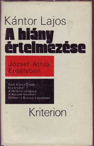 A hiny rtelmezse(Jzsef Attila Erdlyben)
