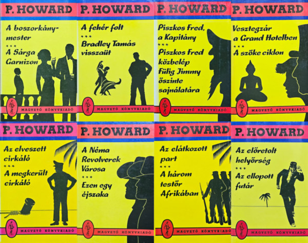 16 db Rejt� Jen� reg�ny (16 m� 8 k�tetben): A boszork�nymester / A S�rga Garnizon + A N�ma Revolverek V�rosa / Ezen egy �jszaka + Az el�tkozott part / A h�rom test�r Afrik�ban + Az el�retolt hely�rs�g / Az ellopott fut�r + A feh�r