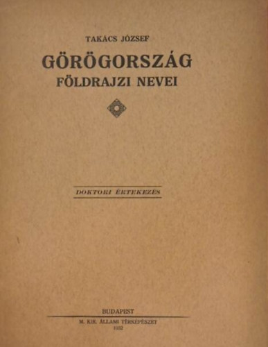 Grgorszg fldrajzi nevei