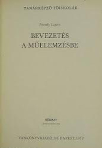 Bevezet�s a m�elemz�sbe