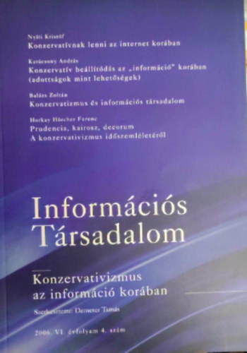 Informcis trsadalom - 2006. Vi. vfolyam 4.szm