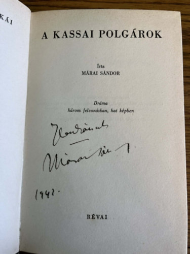 M�rai S�ndor - A kassai polg�rok