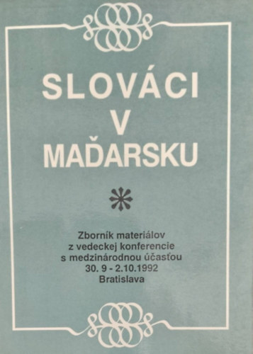 Slovci v Maarsku (Szlovkok Magyarorszgon - szlovk nyelv)