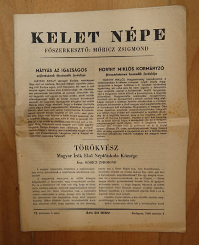 Kelet N�pe - VI. �vfolyam 5. sz�m - Budapest, 1940. m�rcius 1.