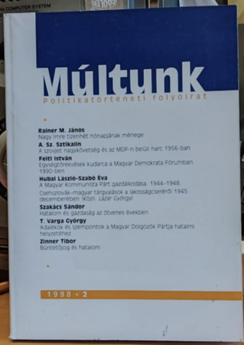 Mltunk - Politikatrtneti folyirat 1998 2 (XLIII. vfolyam)