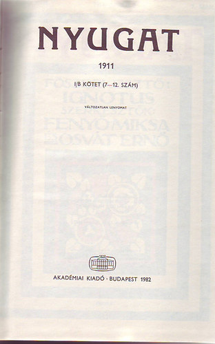 Nyugat 1911 I/A-B. k�tet