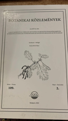 Botanikai k�zlem�nyek 109. k�tet 2. f�zet