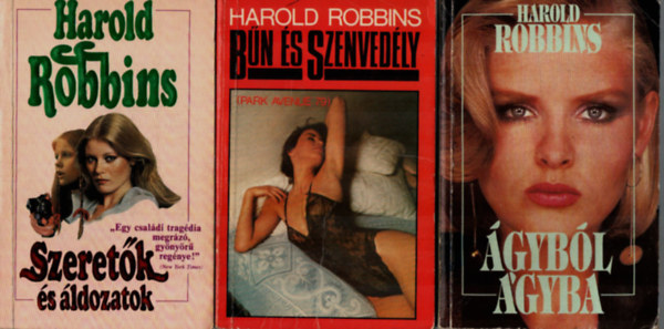 3 db Harold Robbins egytt: gybl gyba, Bn s szenvedly, Szeretk s ldozatok.