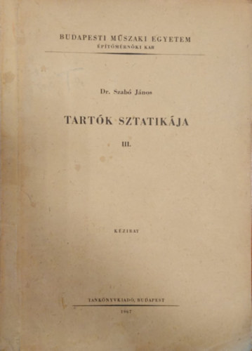 tartk statikjaIII.