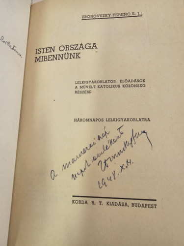 Isten orsz�ga mibenn�nk