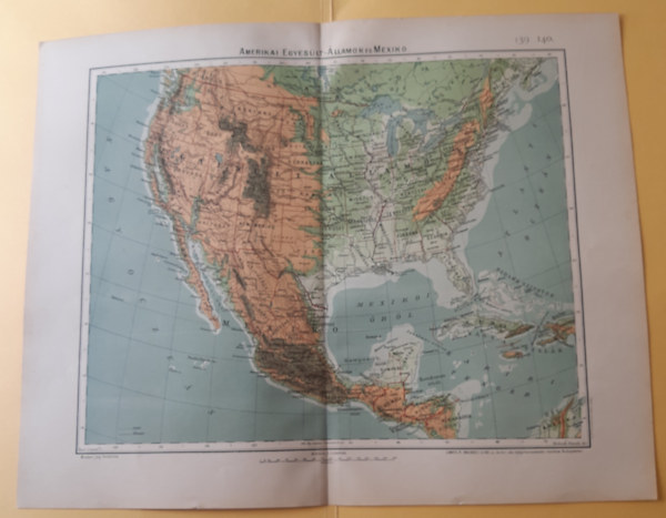 Amerikai Egyes�lt - �llamok �s Mexiko t�rk�p