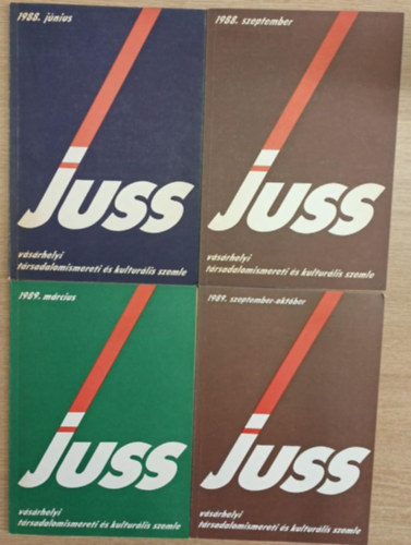 4 db Juss foly�irat: 1988. j�nius, 1988. szeptember, 1989. m�rcius, 1989. szeptember-okt�ber