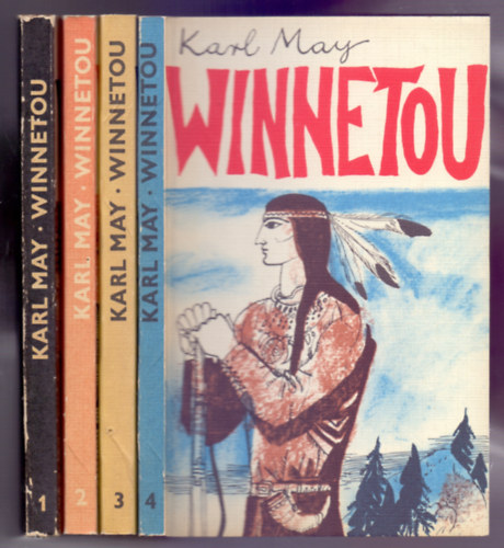 Winnetou 1-4. (1. Old Shatterhand, 2. Old Death, 3. Old Firehand, 4. Winnetou)