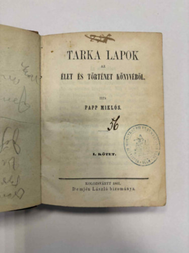 Tarka lapok I-II. / Kazinczy Ferenc levelei S�pos p�lhoz (Kollig�tum)