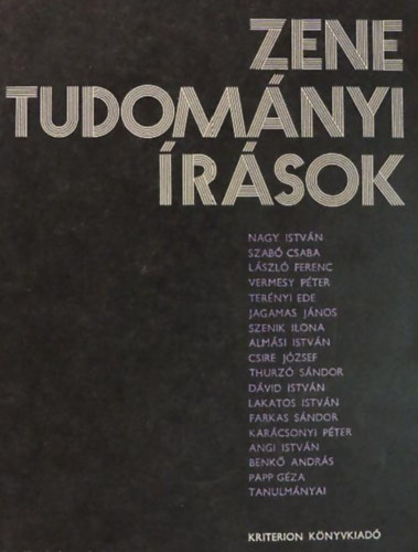 Benk Andrs - Zenetudomnyi rsok 1983