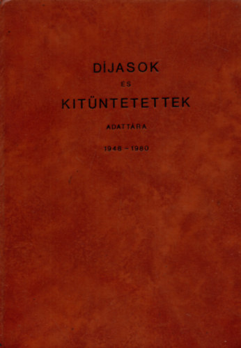 Djasok s kitntetettek adattra 1948-1980