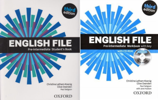 English File Third Edition Pre-intermediate Student's Book + Workbook with key + 2 CD