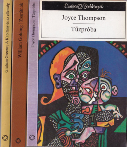 William Golding, Joyce Thompson Graham Greene - 3 db Eurpa Zsebknyvek sorozatbl: Tzprba, Vrbossz, Zsartnok, A kapitn s az ellensg