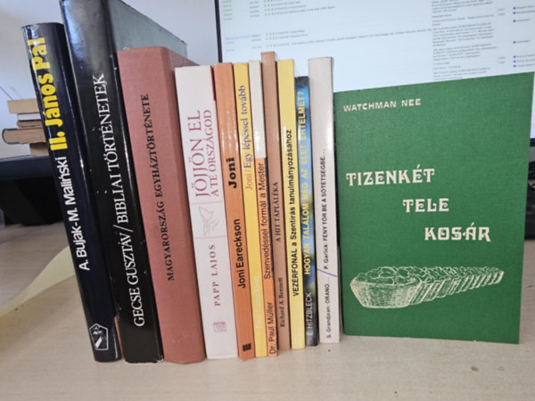 12db vallsi ktet, KNYVMENT AJNLAT: II. Jnos Pl+ Bibliai trtnetek+ Magyarorszg egyhztrtnete+ Jjjn el a te orszgod+ Joni+ Joni- Egy lpssel tovbb+ Szenvedssel forml a Mester+ A hit tpllka+ Vezrfonal a Sz