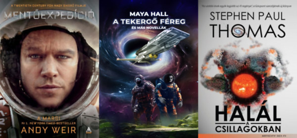 3 db sci-fi regny: A tekerg freg + A marsi - Mentexpedci + Hall a csillagokban