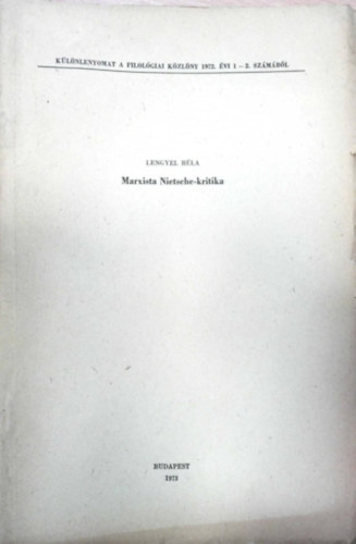 Marxista Nietsche-kritika