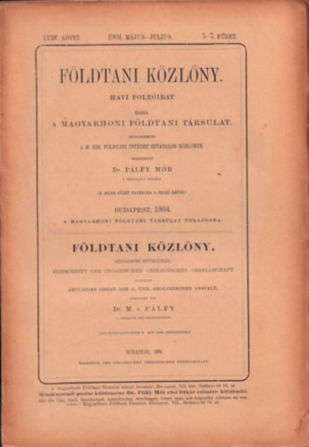 Fldtani Kzlny 1904/mjus-jlius - 5-7. fzet (XXXV. ktet)