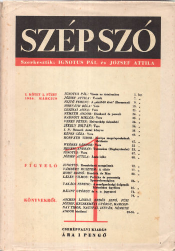 A Sz�p Sz� 1936-1939