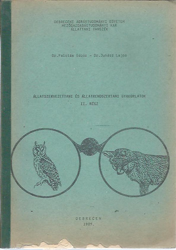 llatszervezettani s llatrendszertani gyakorlatok II. rsz